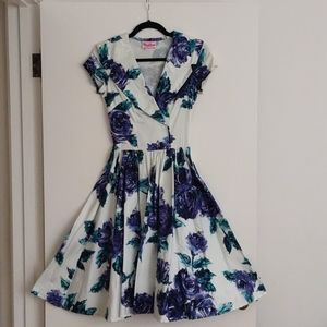 Pinup Couture floral Full skirt dress sz Small